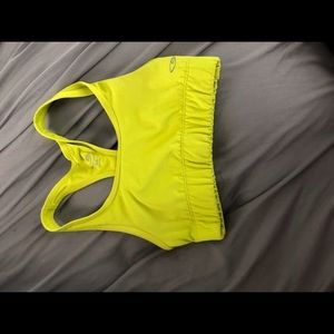 Neon green sports bra